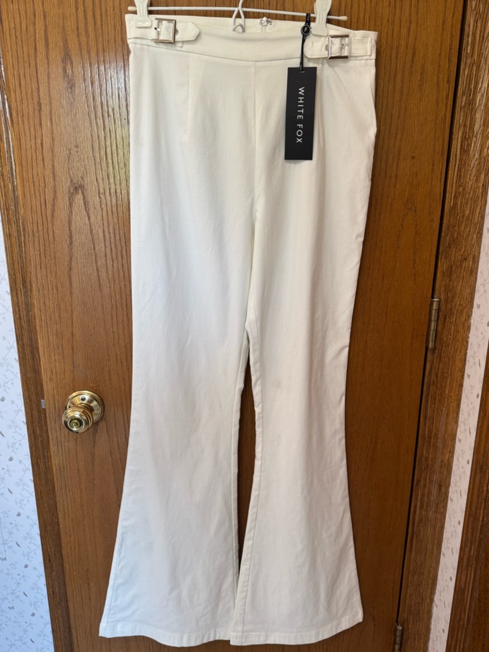 White Fox High-Waist Flare Pants